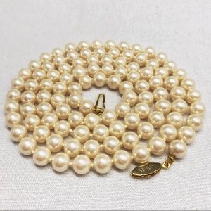 1950’s Vintage Faux Pearls Long Single Strand 36”